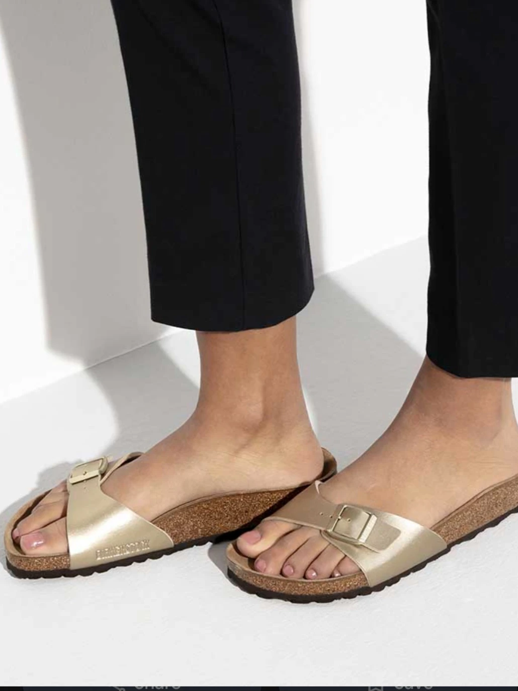 Brand New in box gold Birkenstock Madrid size
