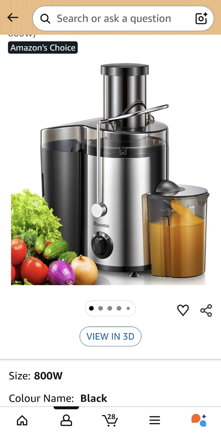 Reemix Juicer - 800W, Black