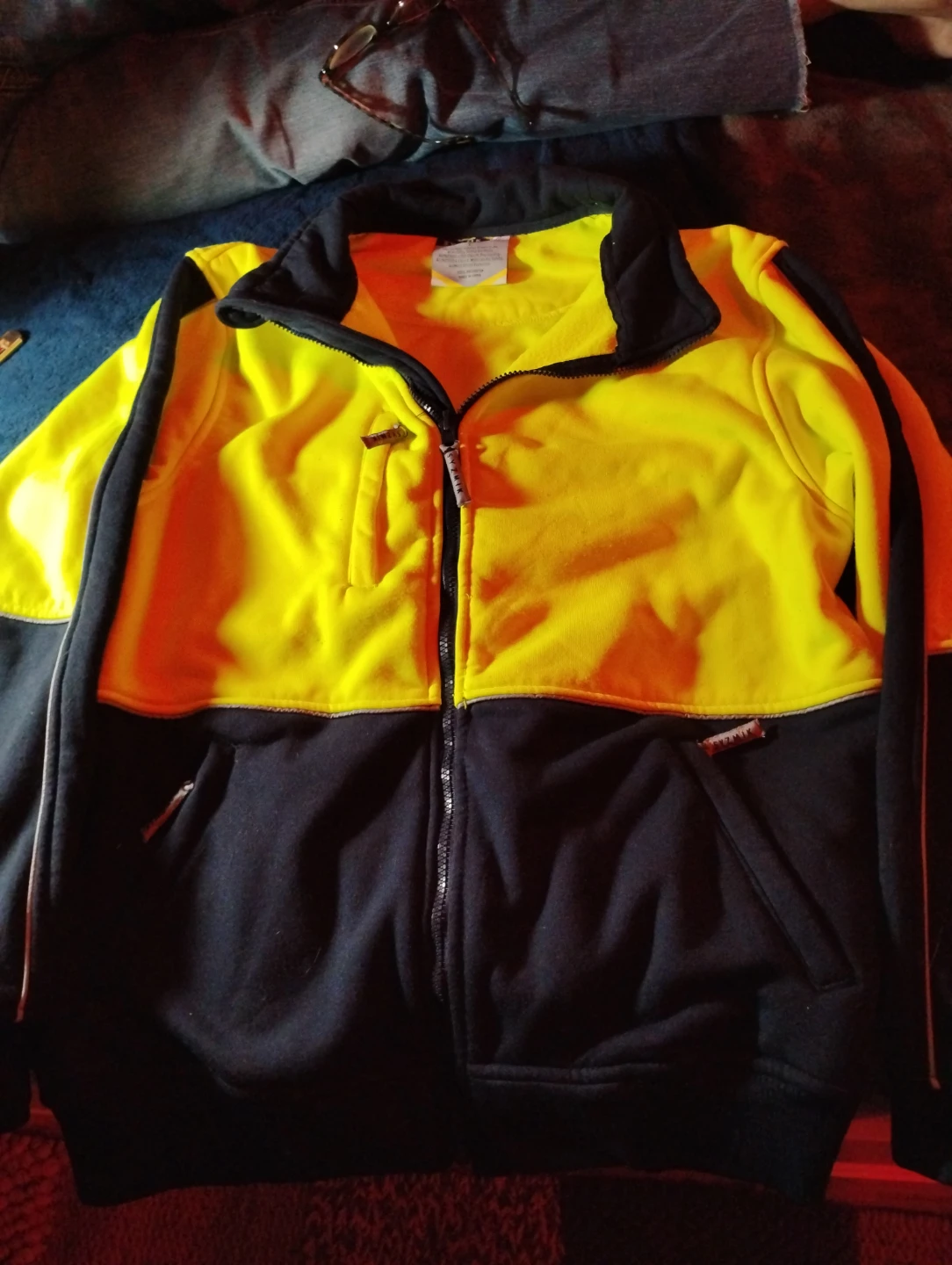 Yellow & Black Zip-Up Jacket