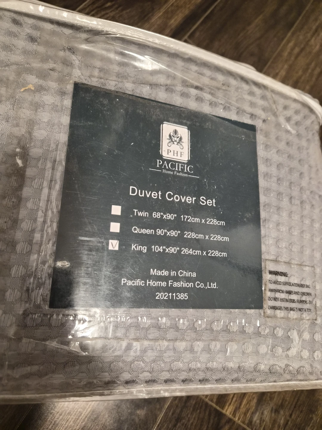 PHF Pacific Home Fashion King Duvet Cover Set
