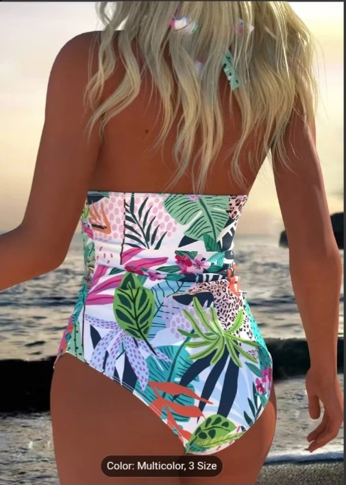 Multicolor Swimsuit, Size L - photo 3