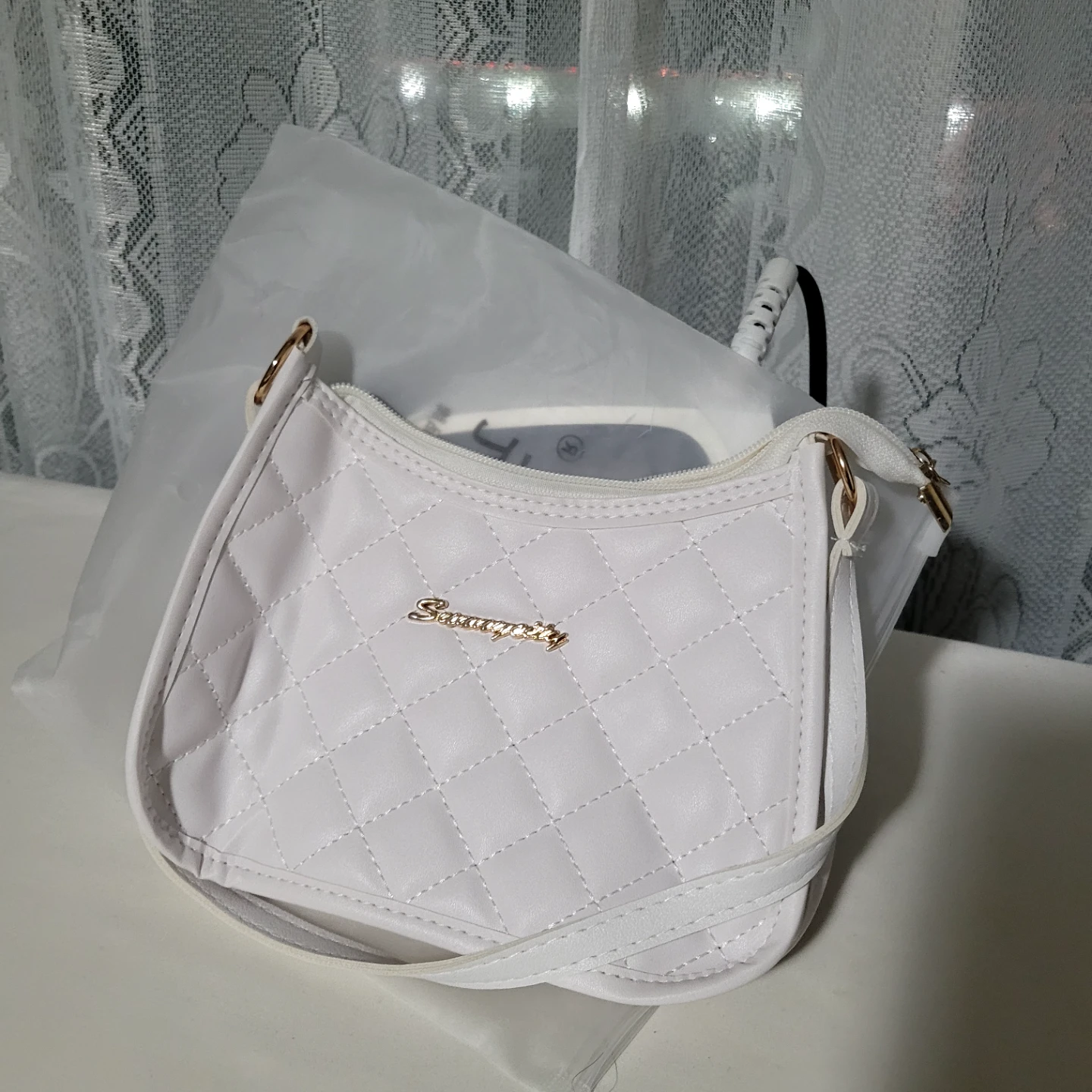 White Quilted Shoulder Bag