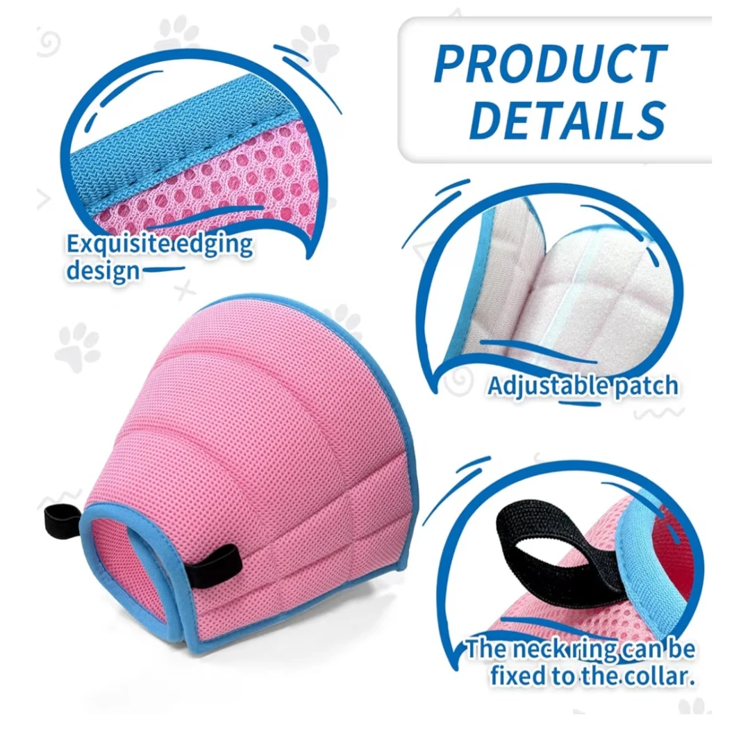 Pink Pet Recovery Collar - size M - photo 2