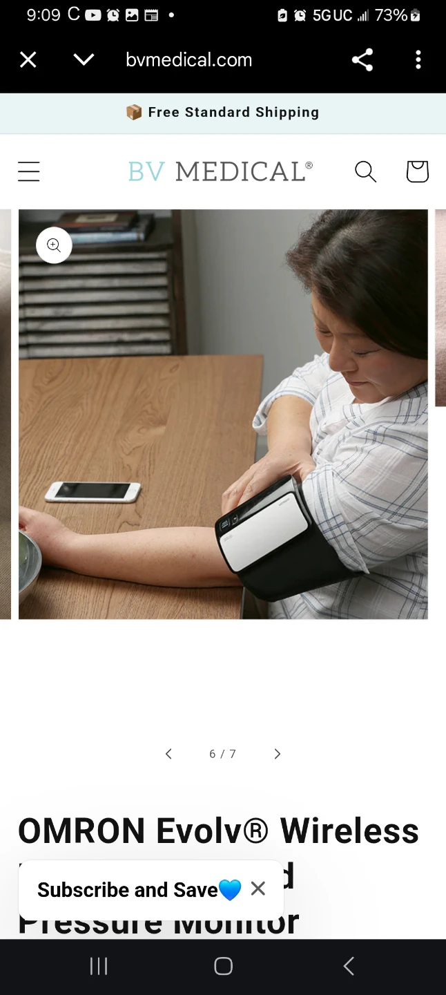 Omron Evolv Bluetooth Wireless Upper Arm Blood Pressure Monitor