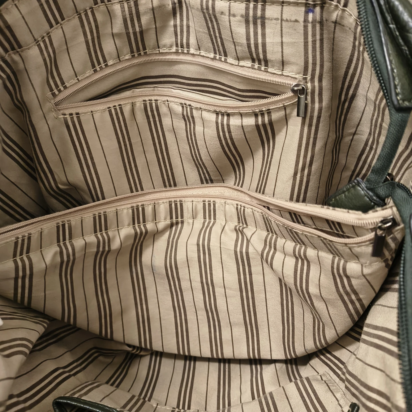 Quilted Leather Tote Bag - Green - photo 4