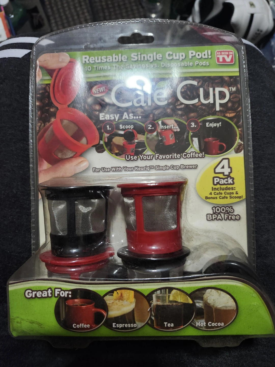 New Cafe Cup Reusable K-Cup Pods - 4 Pack