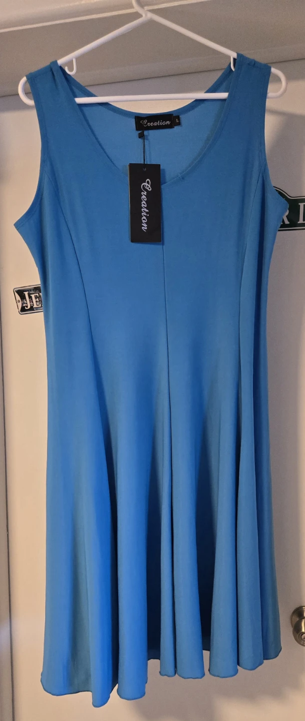 Creation Blue Sleeveless Dress - Size L - photo 2