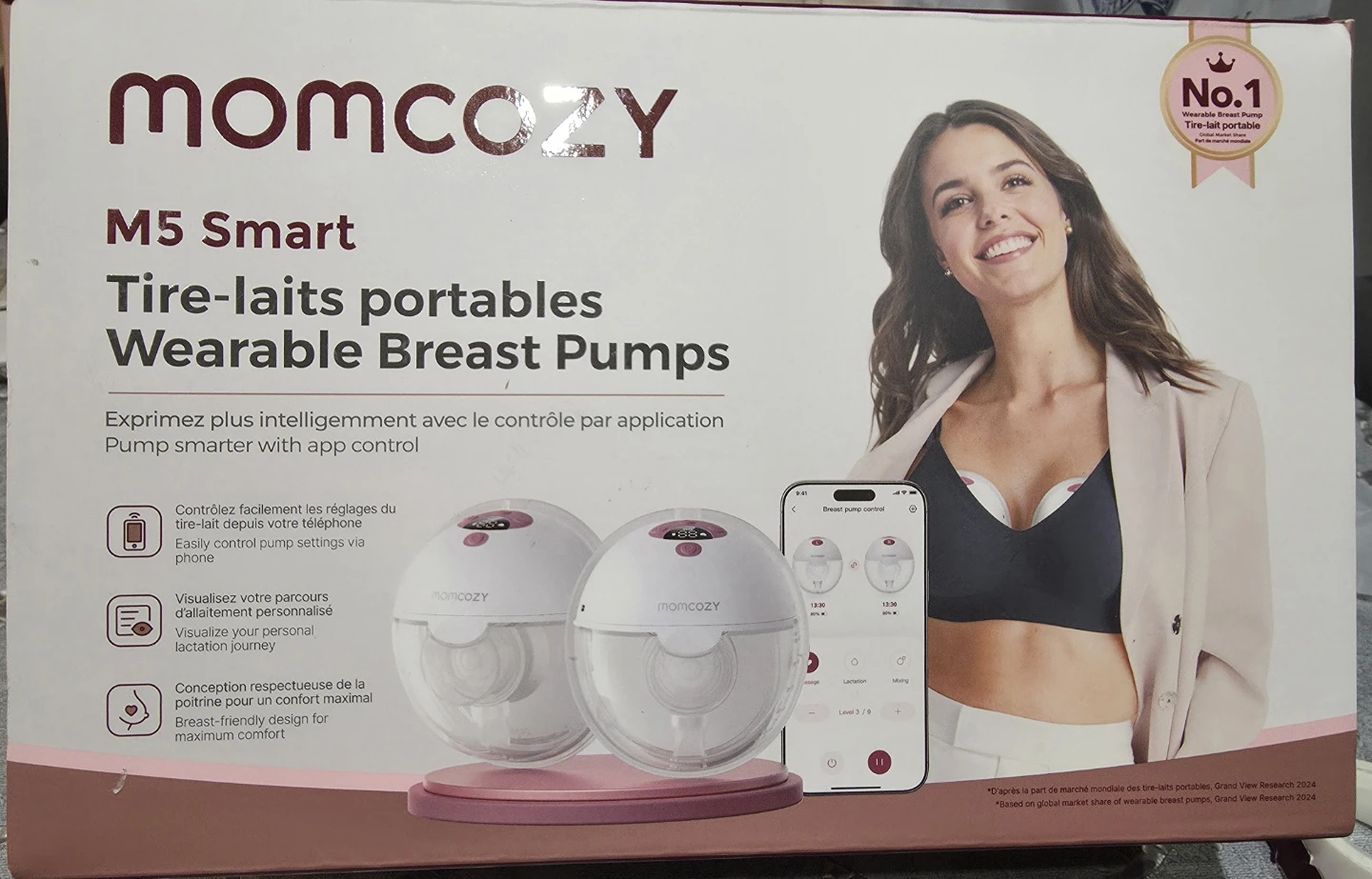 Momcozy M5 Smart Wearable Breast Pumps - New in Box! - photo 3