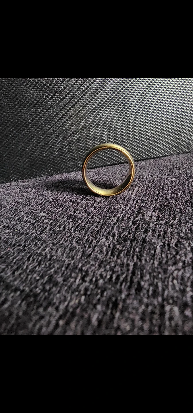 Gold Tungsten Carbide Band/Ring - photo 5