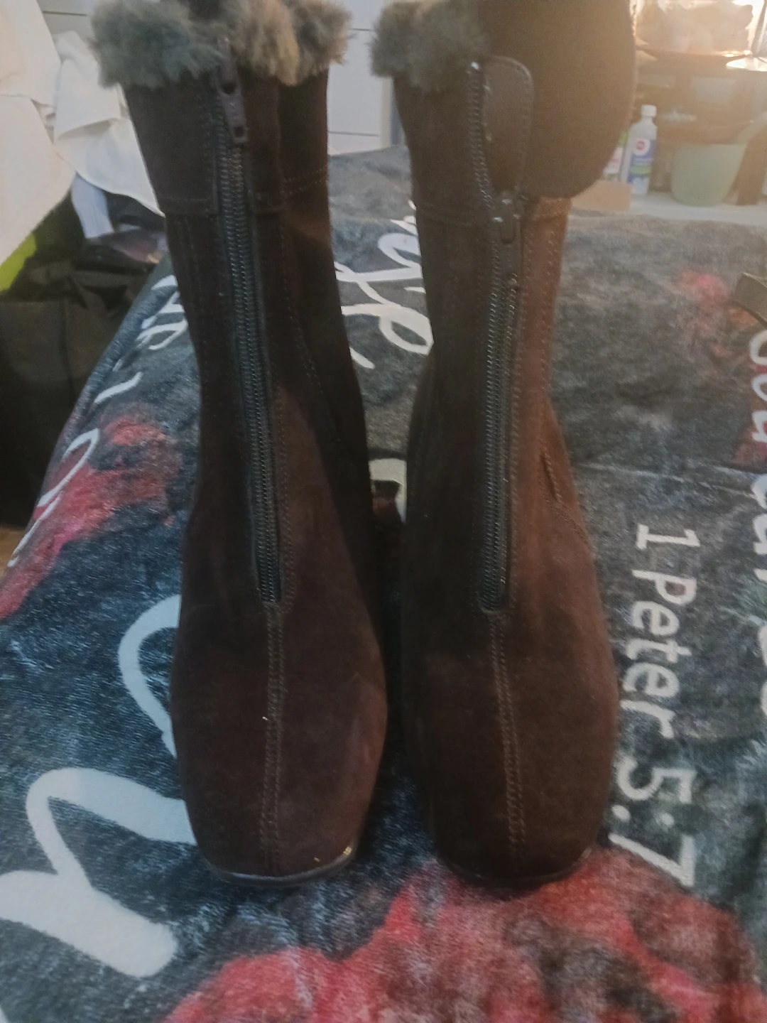 Brown Suede Ankle Boots - photo 2