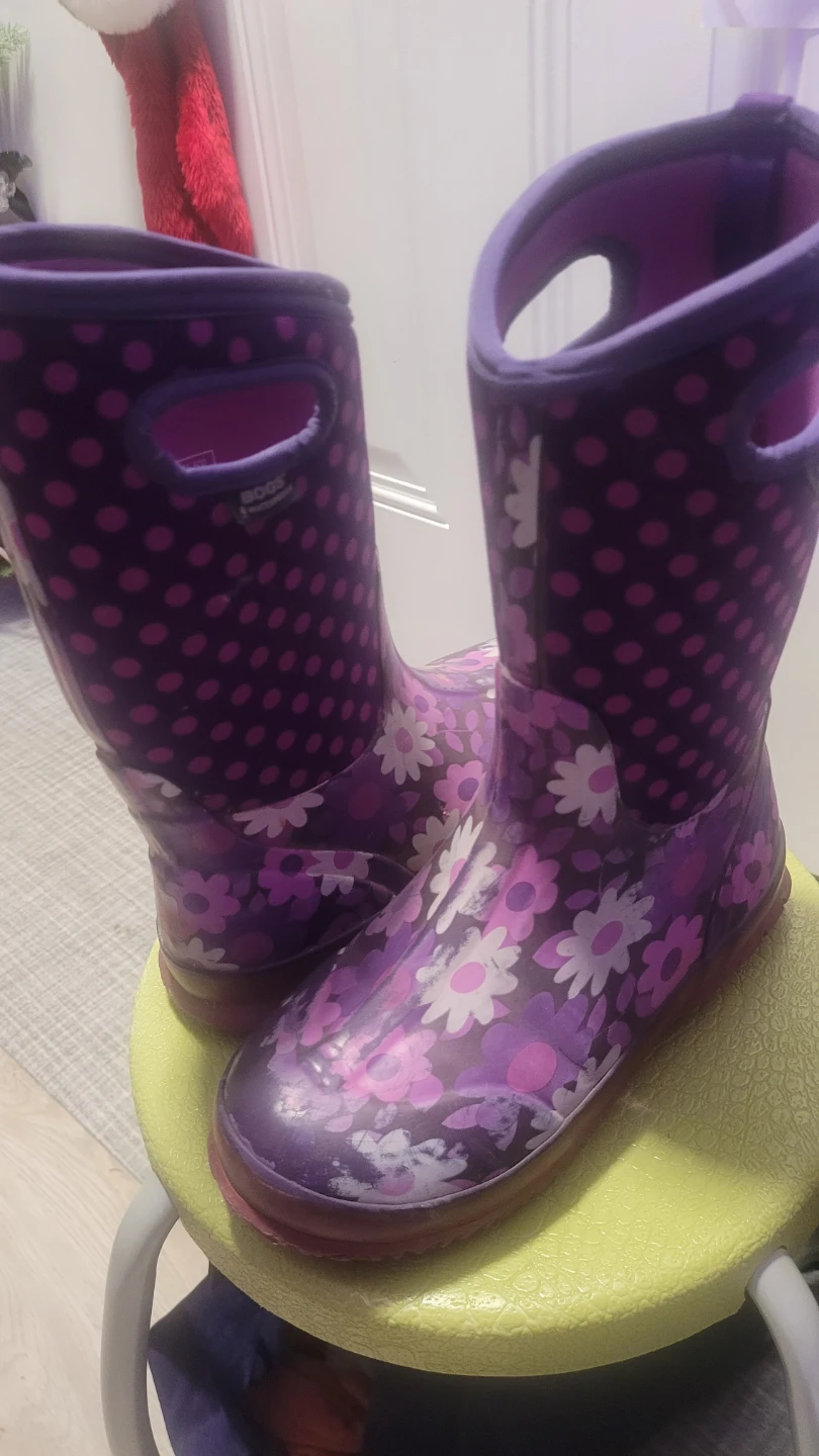 Bogs Flower Dots Youth Waterproof Boots Size 6