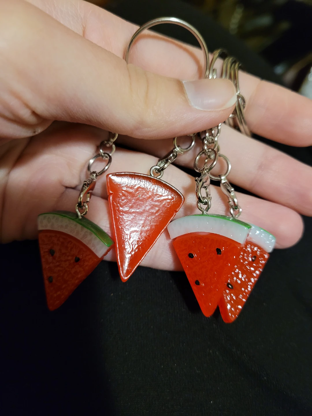 Watermelon Slice Keychains - Set of 4 - photo 2