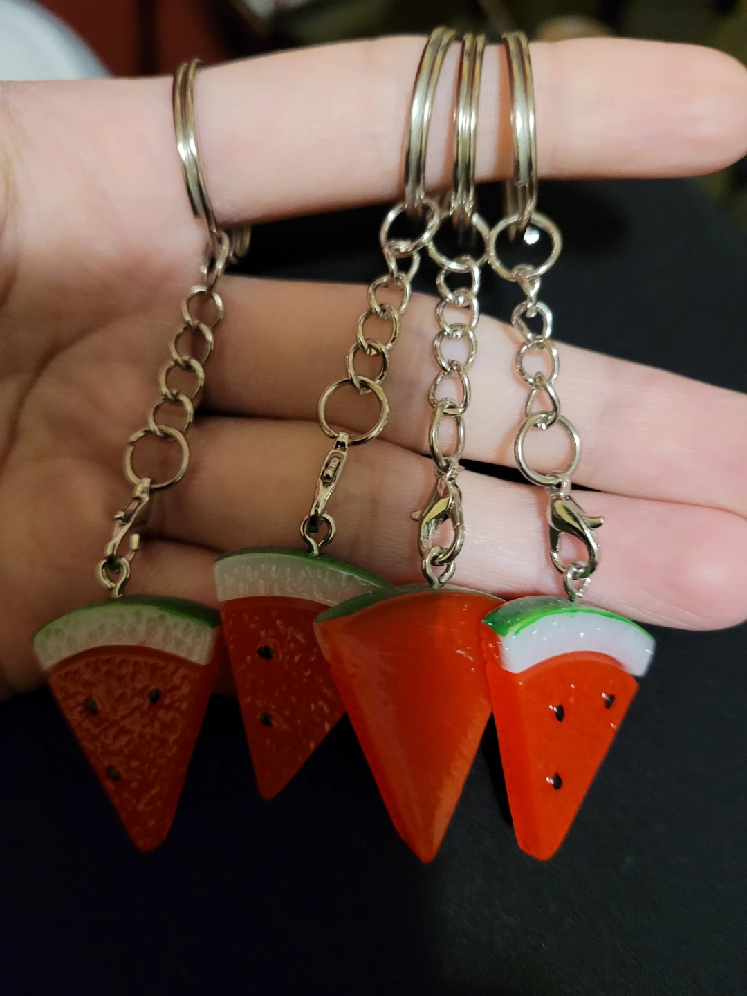 Watermelon Slice Keychains - Set of 4 - photo 3