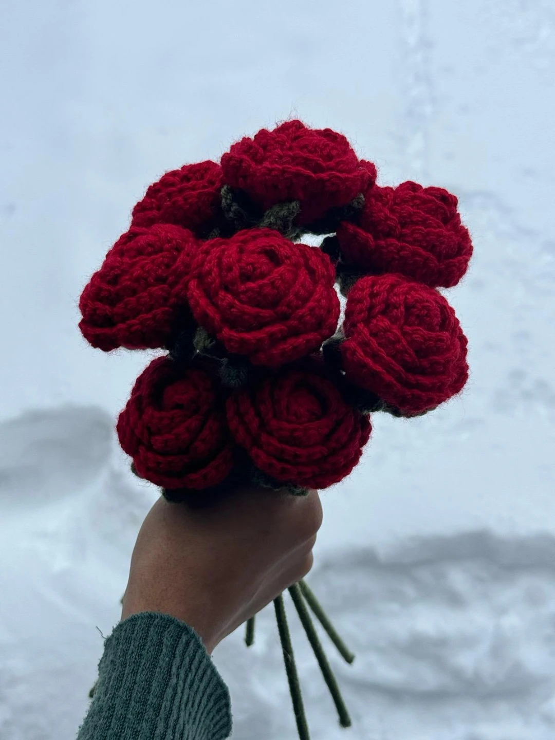 Handmade Crochet single flowers and Bouquet💐💐