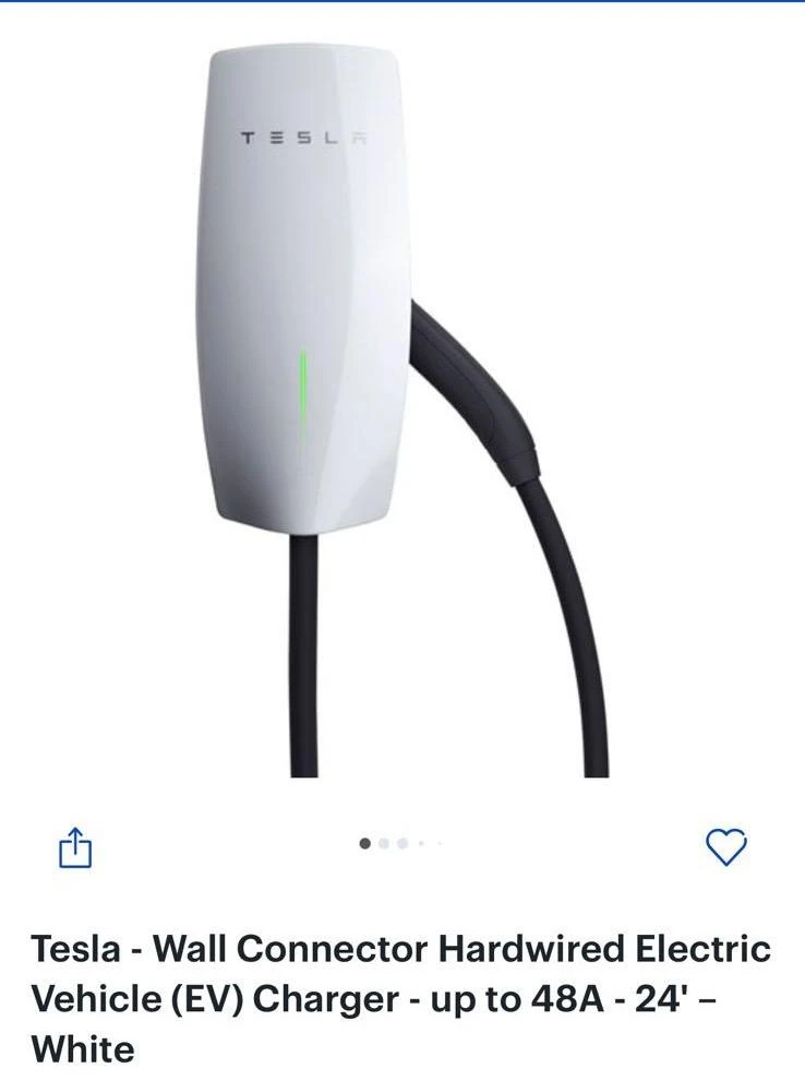 Tesla Wall Connector EV Charger - 24' Cable, White - photo 3