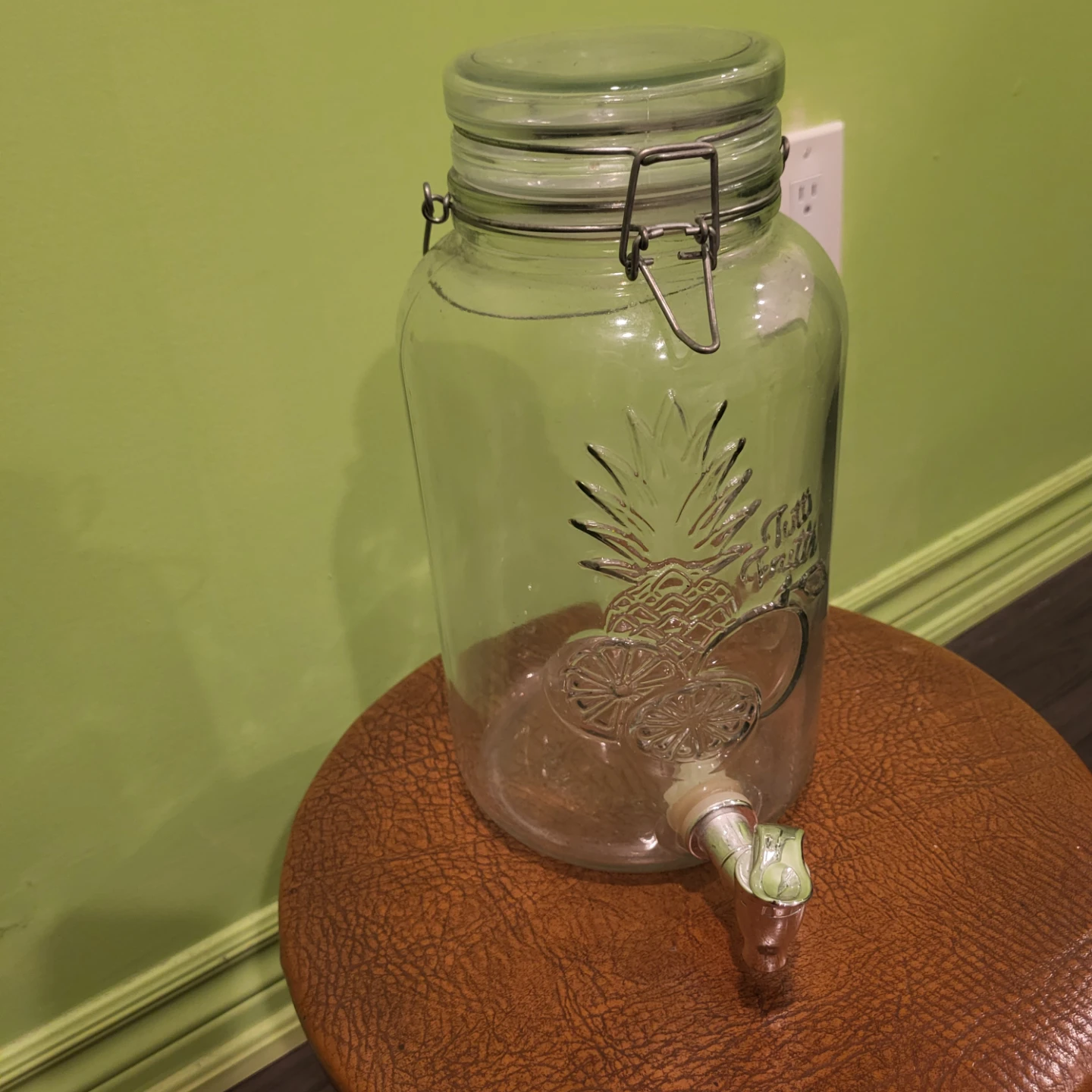 Glass Beverage Dispenser with Spigot