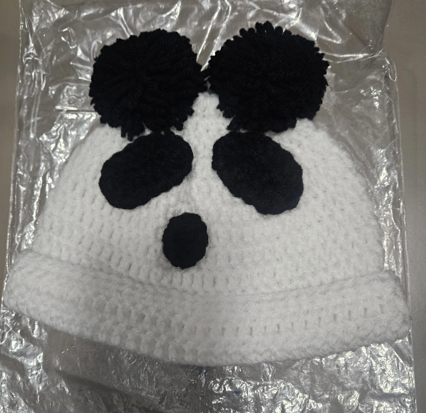 Crocheted Panda Hat