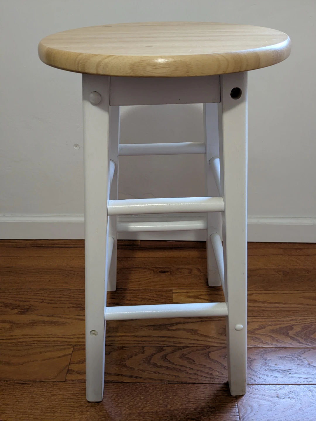 Wooden Bar Stool - White - photo 2