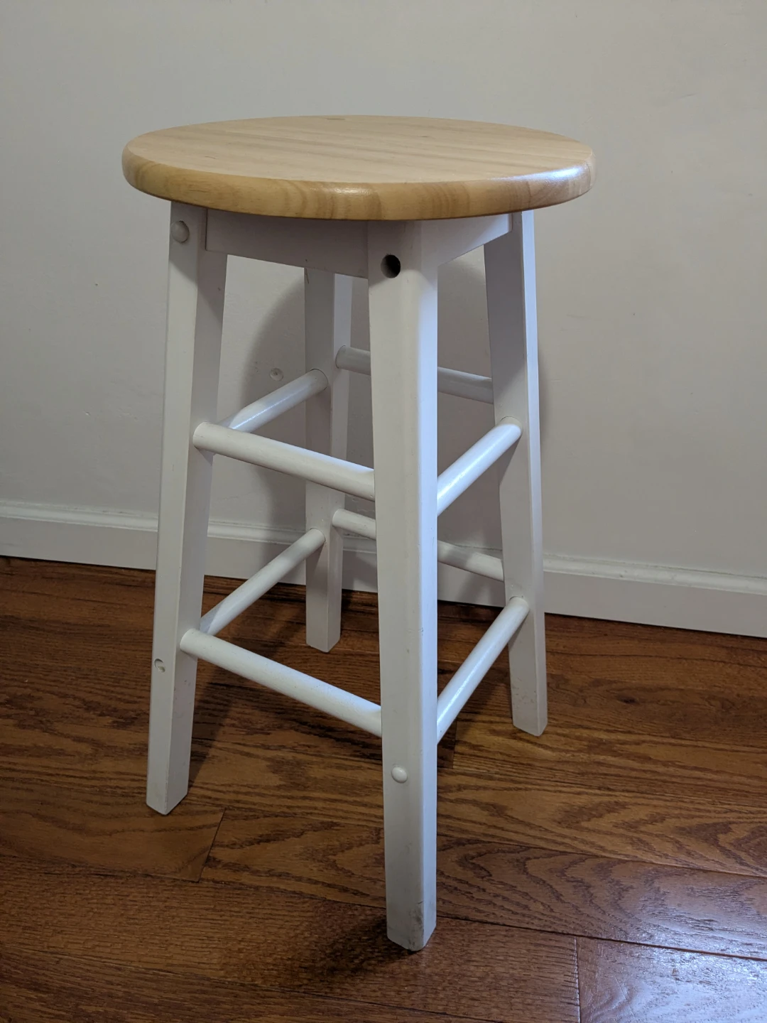 Wooden Bar Stool - White - photo 3