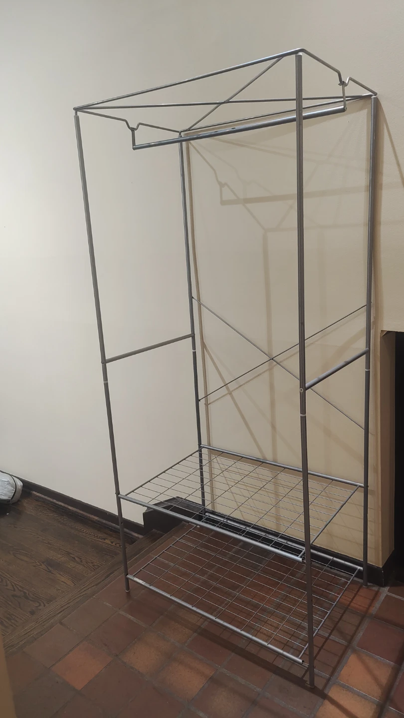 Metal Clothes Rack with Shelves Shelf - photo 3