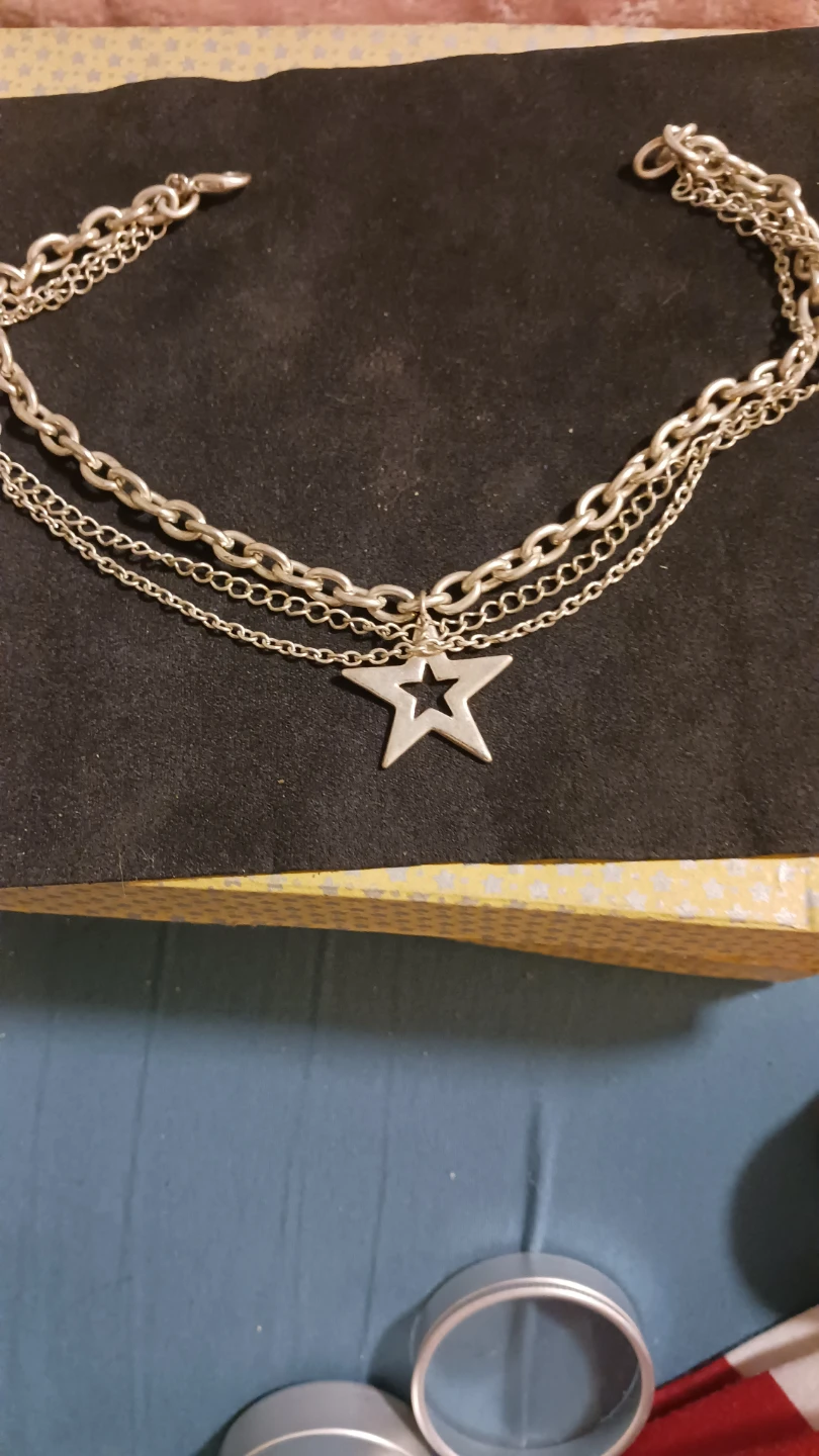 Layered Silver Plated Necklace