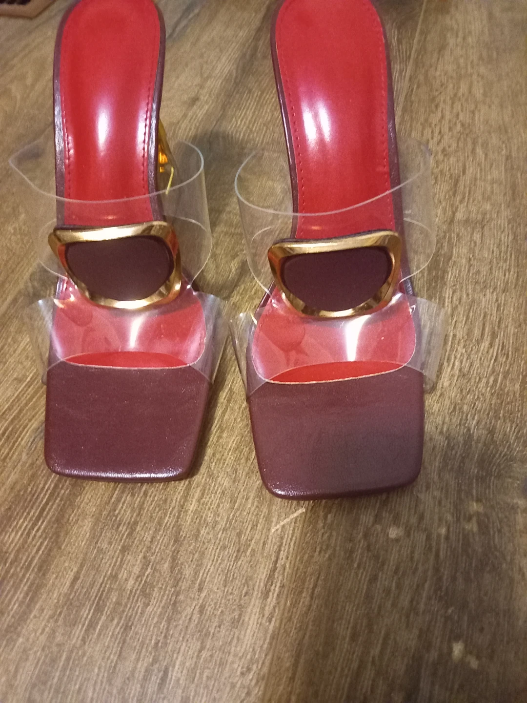 Red & Clear Heels