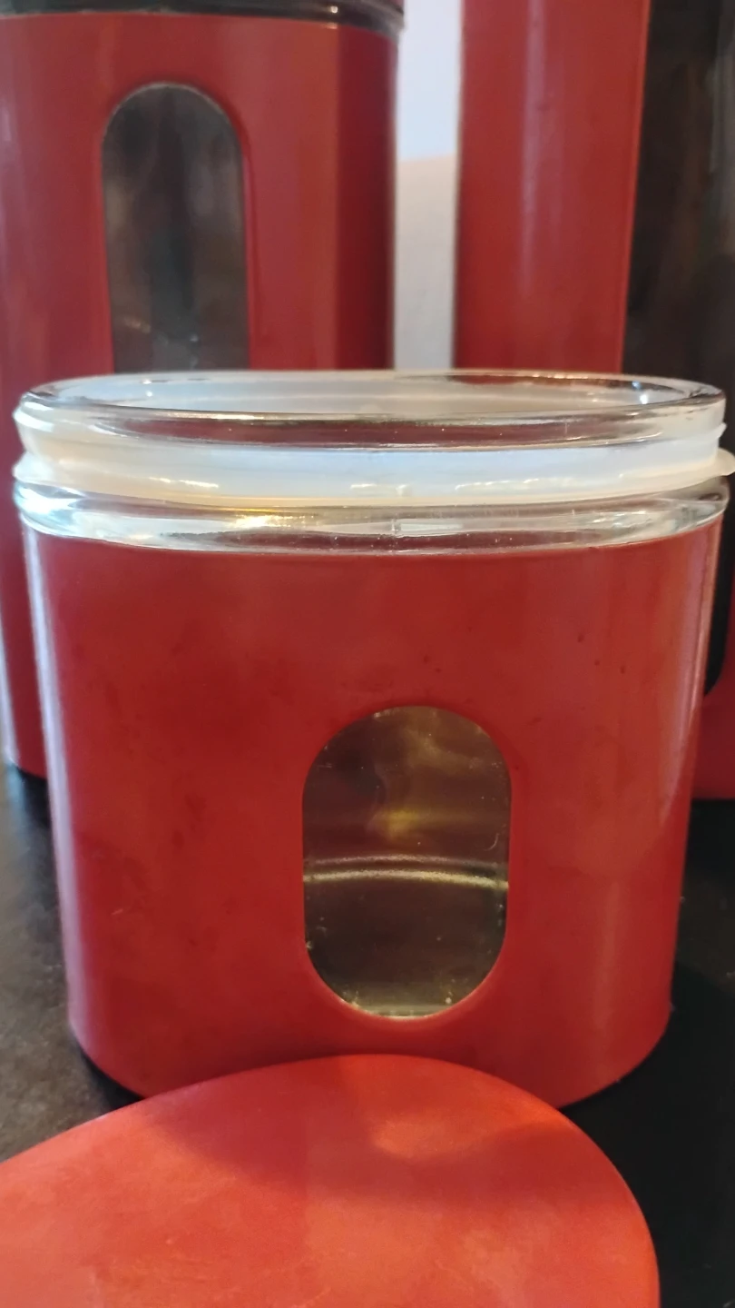 Arcosteel Red Kitchen Canister Set - photo 2
