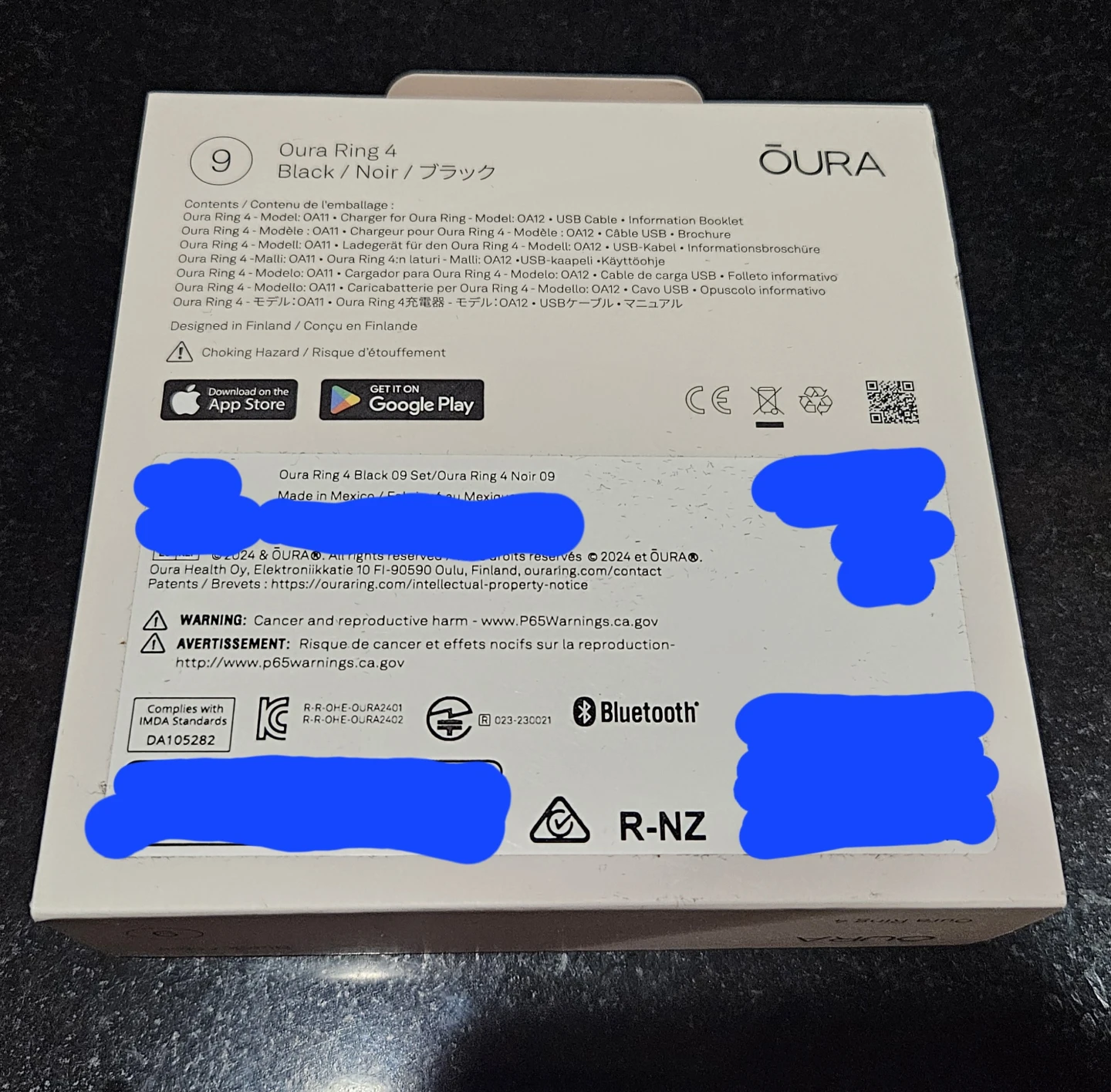 Oura Ring Gen 4 - Black - Size 9 (Brand New in Box) - photo 3