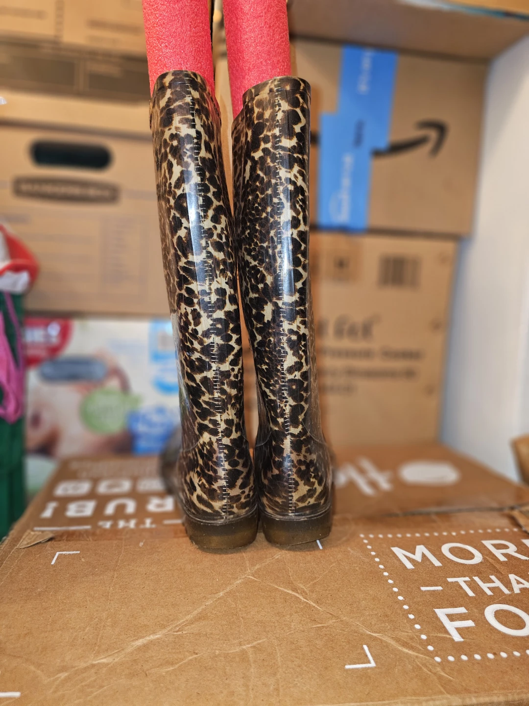 Leopard Print Rain Boots - Size 10 - photo 3