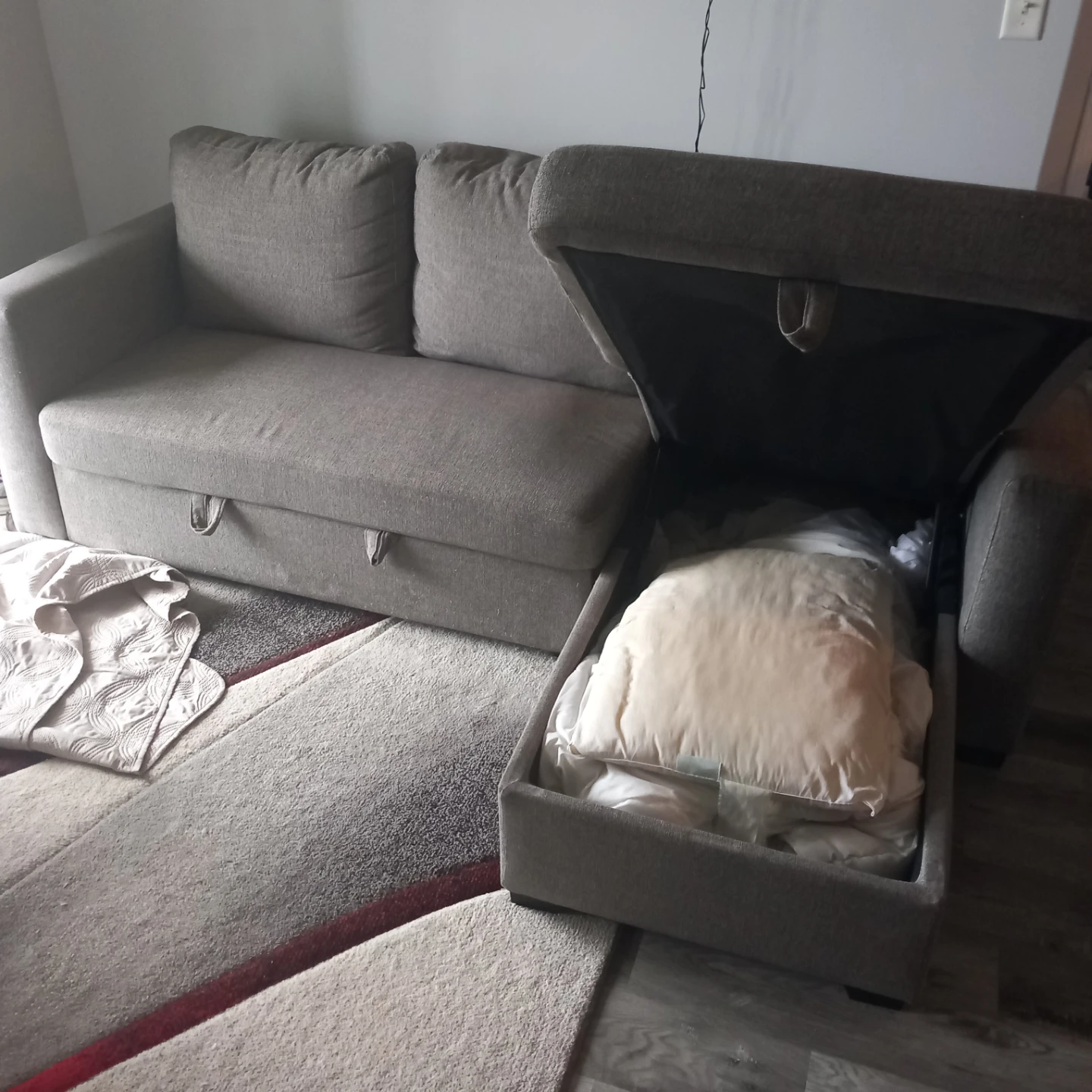 Pending Grey Sofa with Storage - photo 2