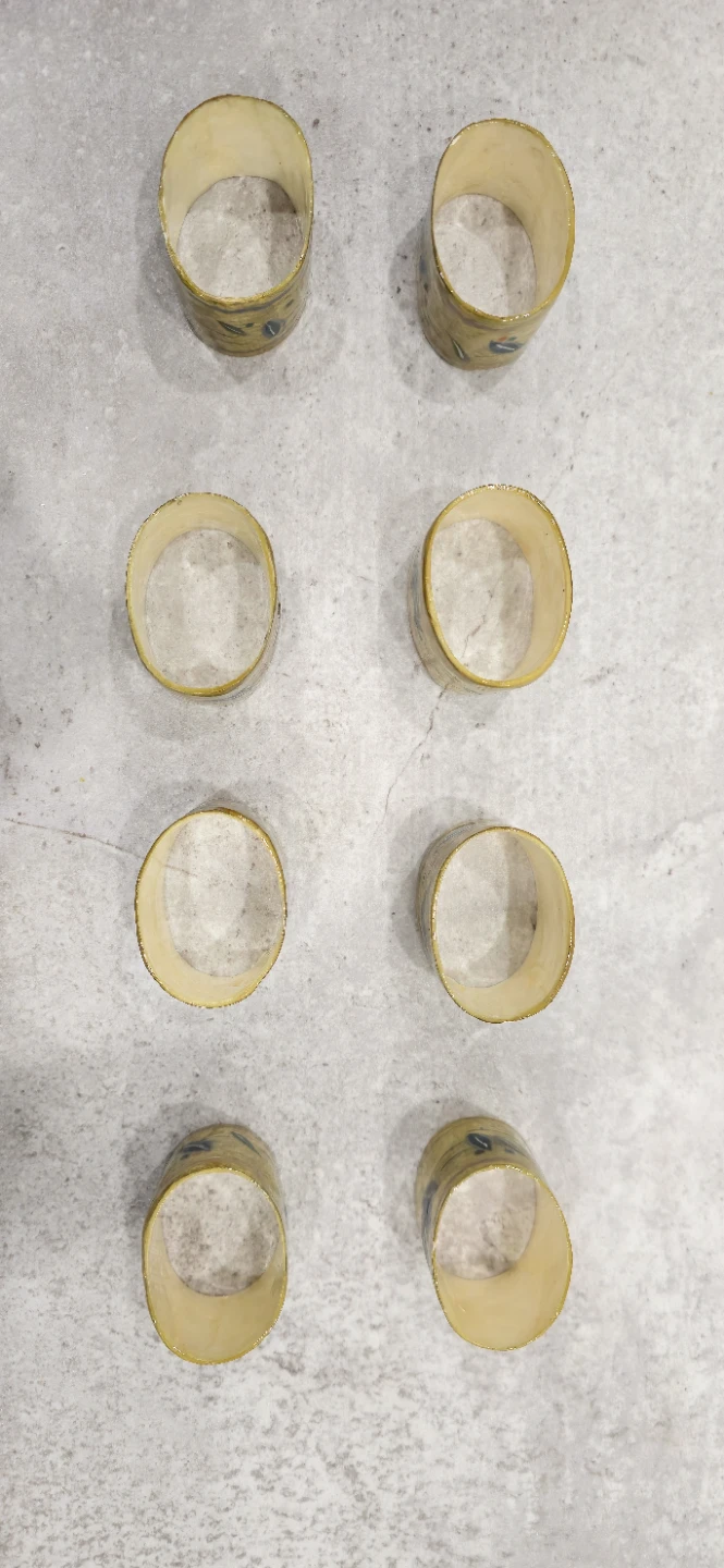 Vintage Paper Mache Napkin Rings, 8-pc - photo 5