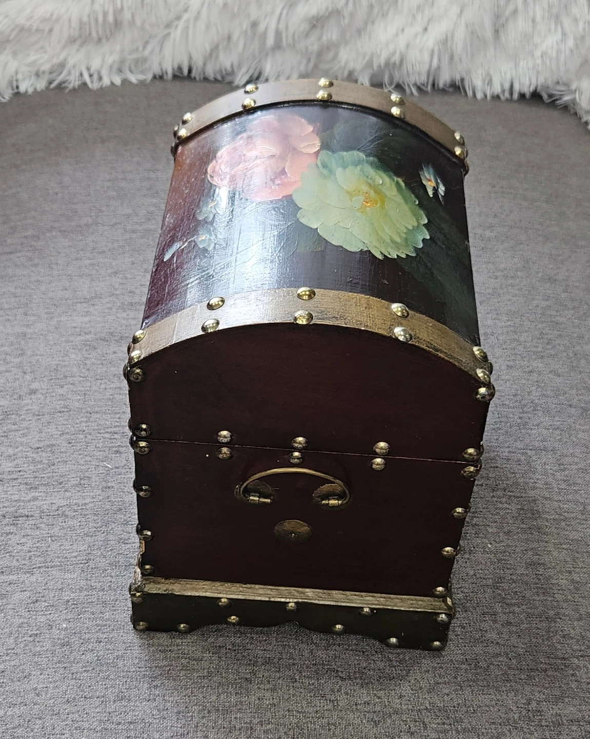 Painted Wooden Treasure Chest - photo 3