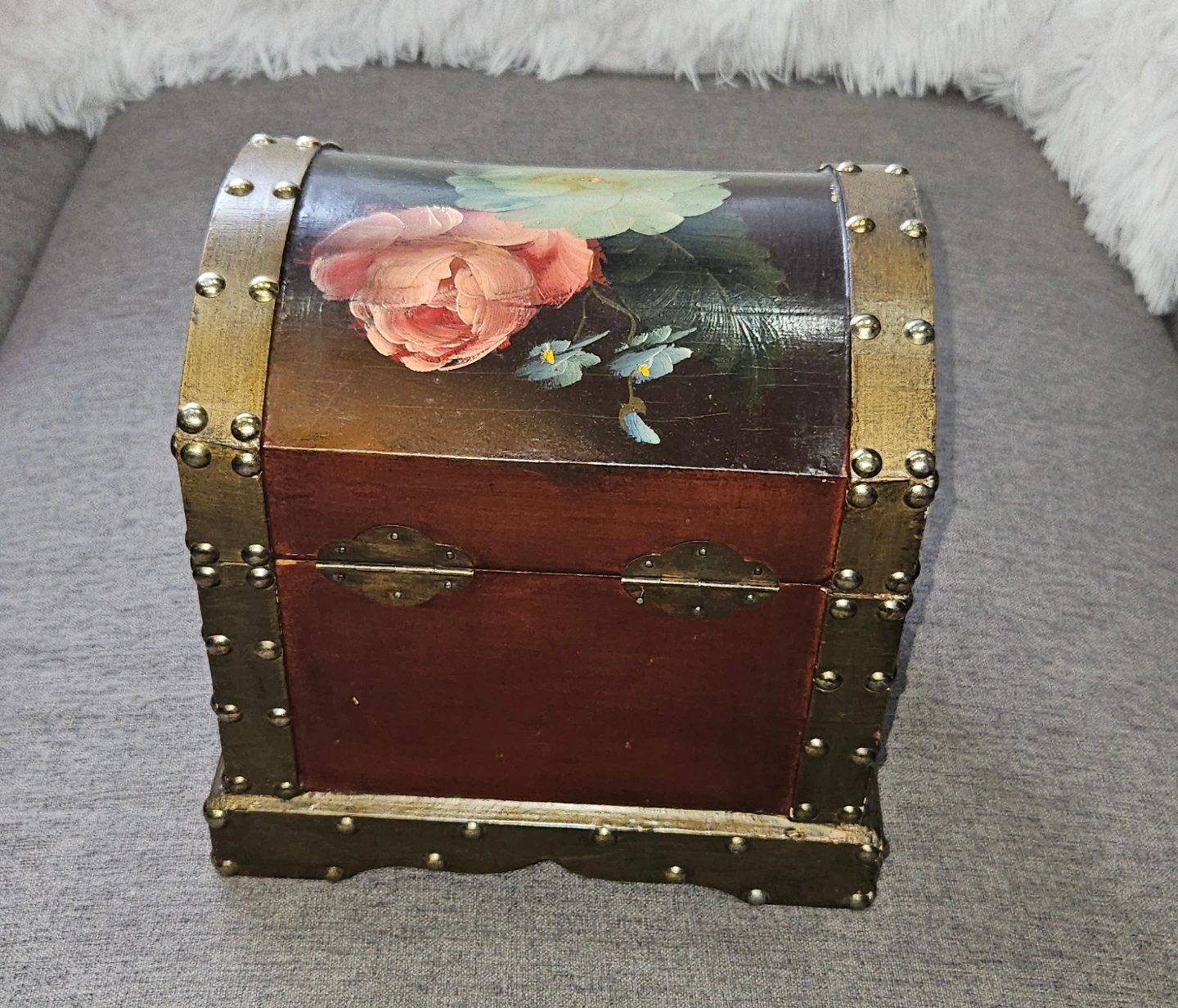 Painted Wooden Treasure Chest - photo 5
