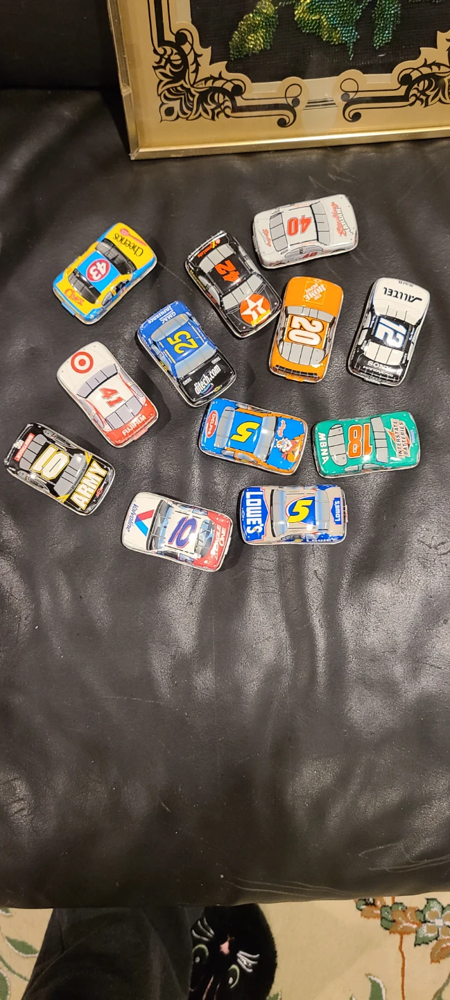 1st edition Collection of 12 Nascar Tin Cars