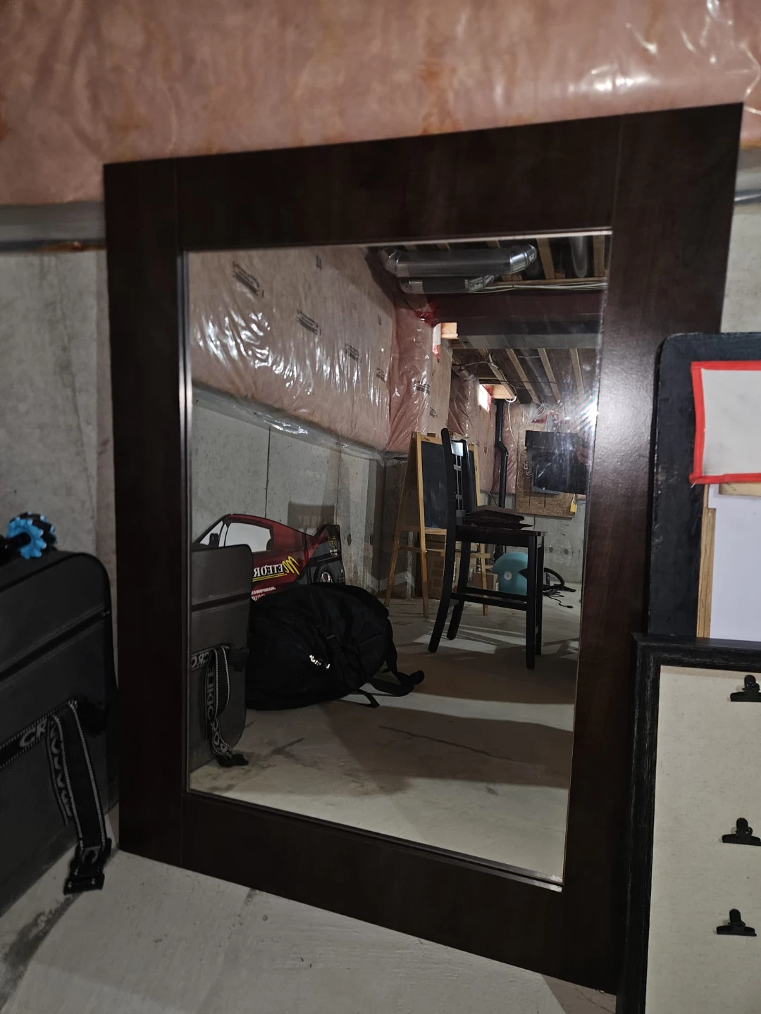 Dark Wood Framed Mirror