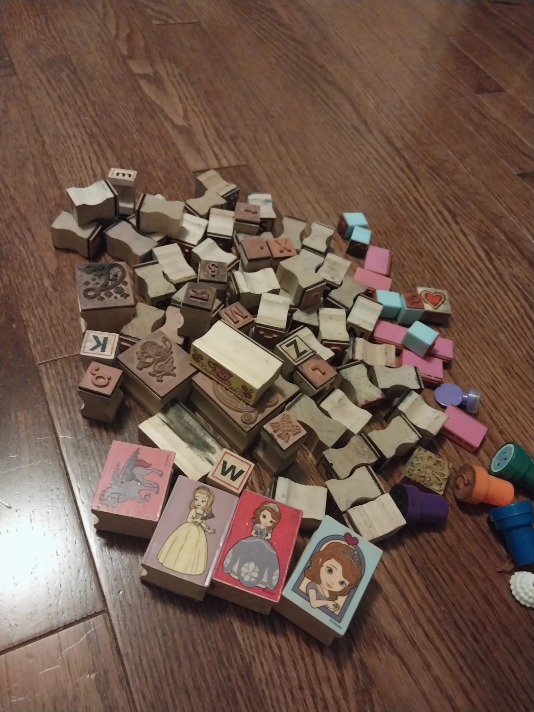 Large Lot of Wooden Rubber Stamps - photo 3