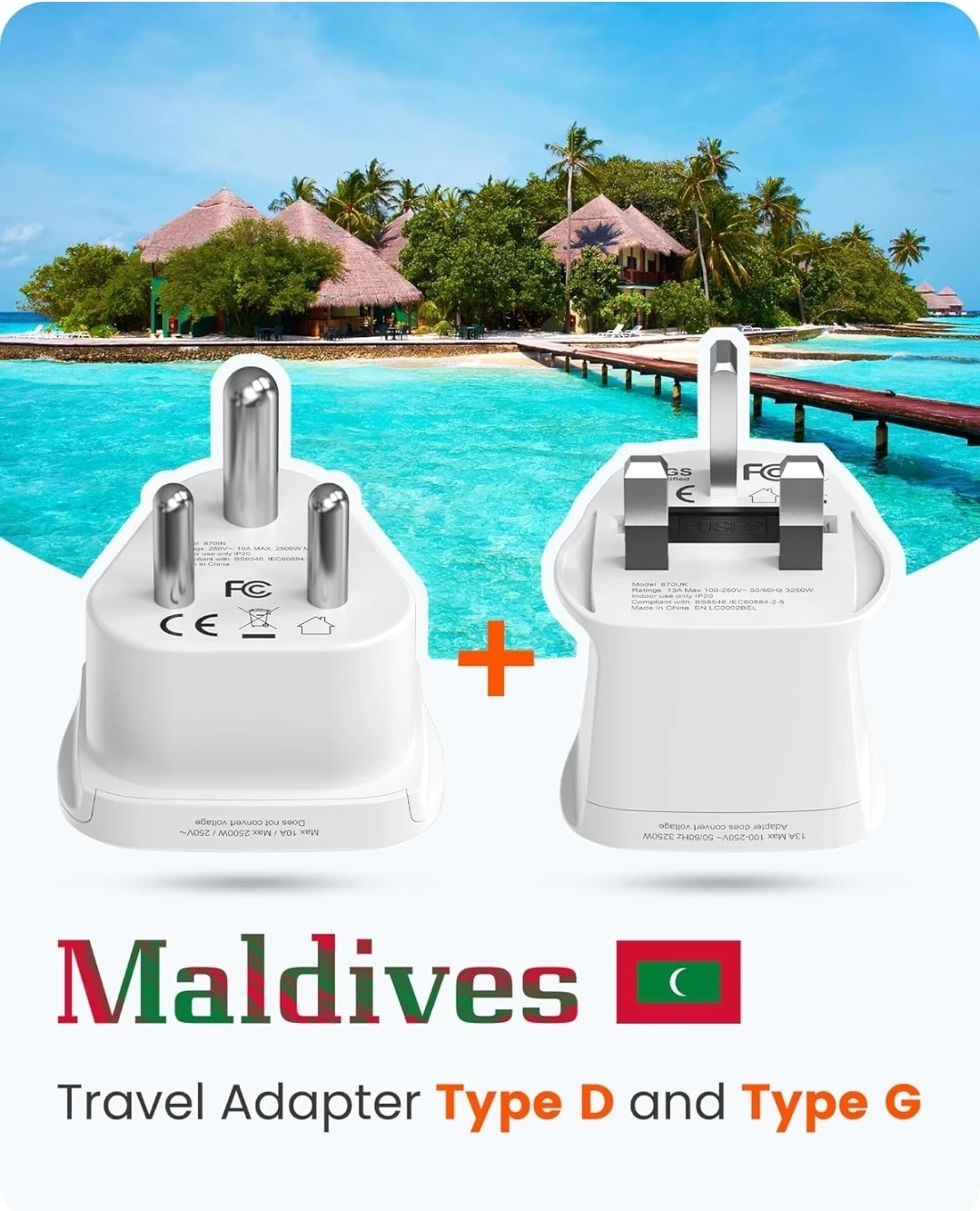 Lencent Type D & G Travel Adapter Plug - photo 3