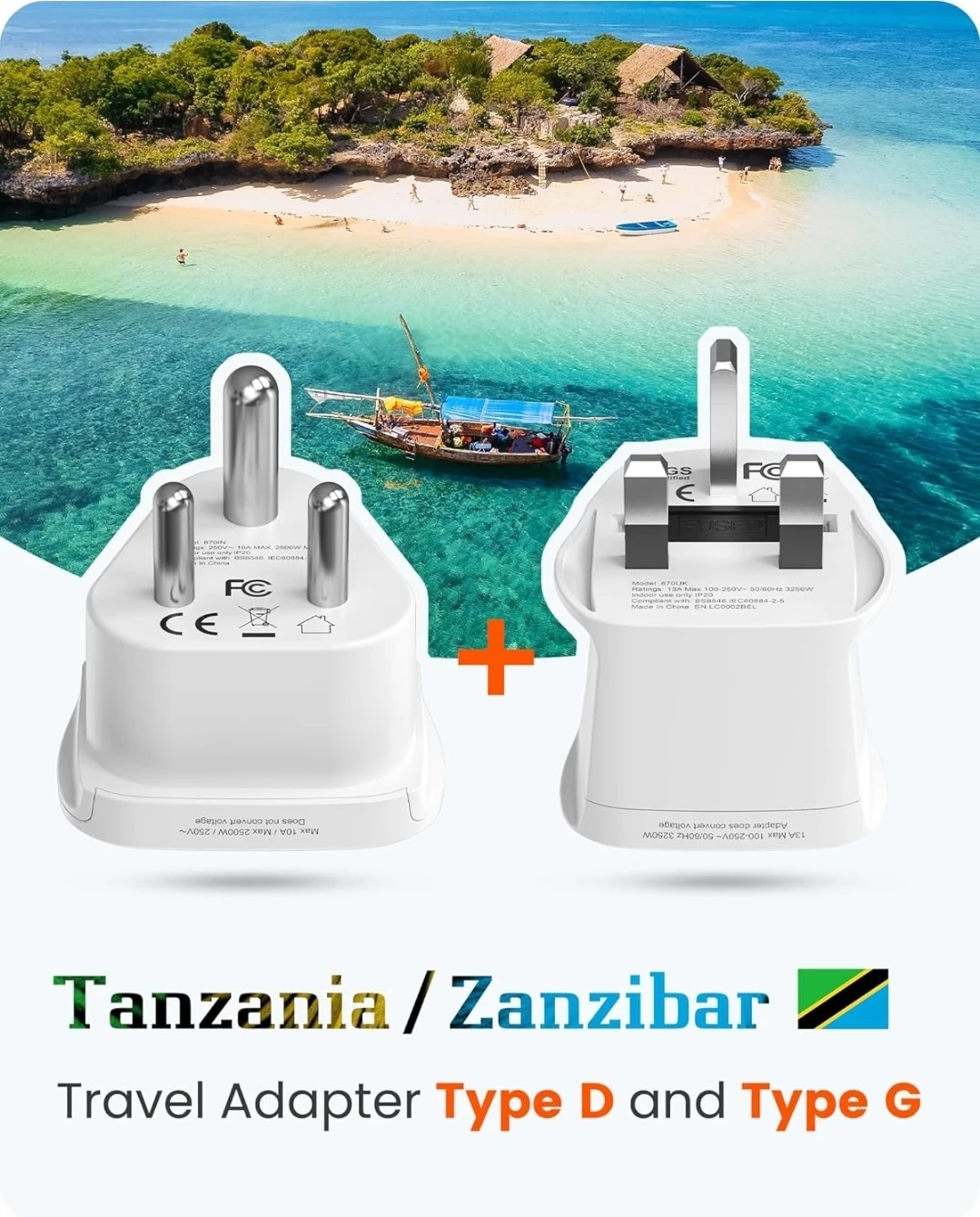 Lencent Type D & G Travel Adapter Plug - photo 5
