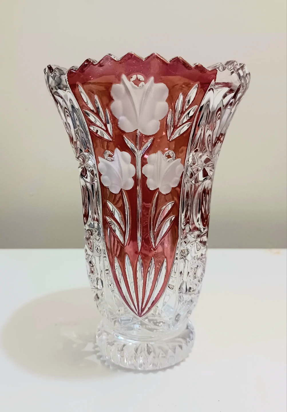 Vtg German Anna Hutte Bleikristall Crystal Vase