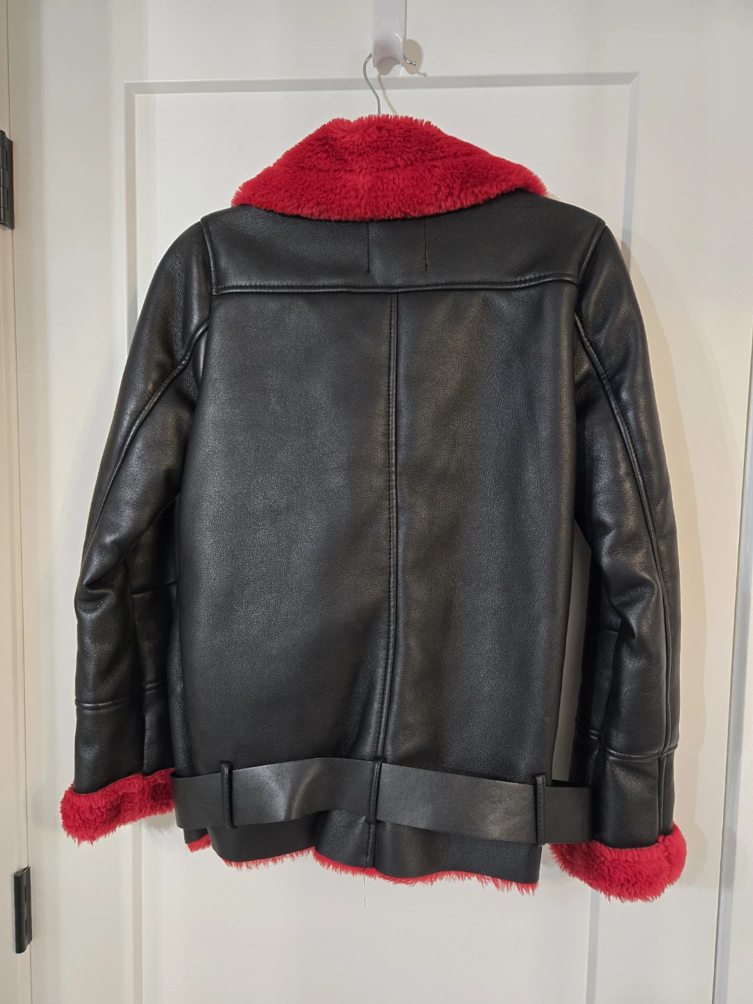 Bershka Black Faux Leather Jacket - Size S - photo 4