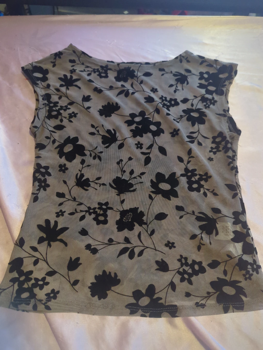 Floral Print Mesh Top - photo 2