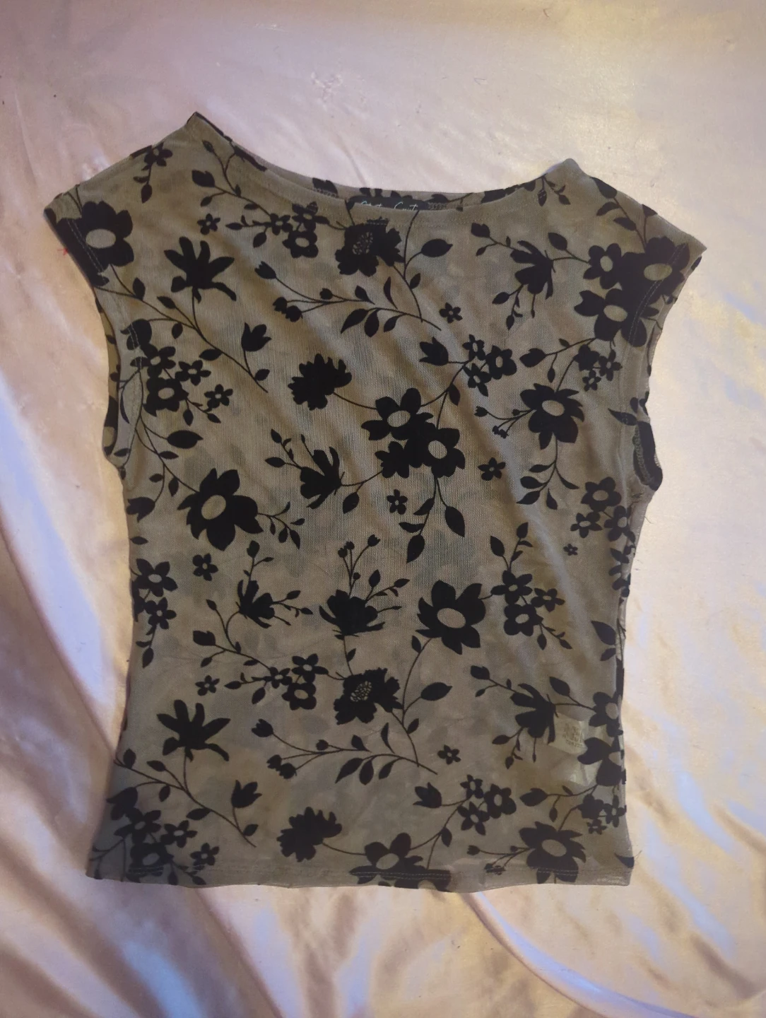 Floral Print Mesh Top - photo 3
