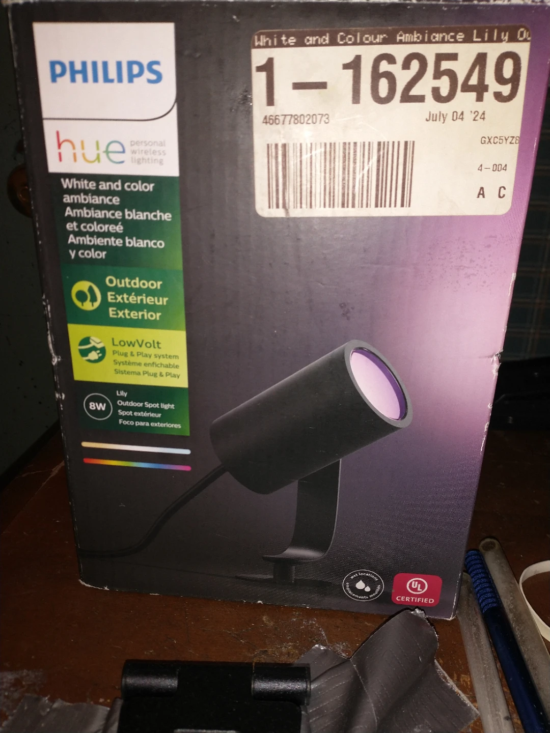 Philips Hue White & Colour Ambiance Lily Outdoor Spot Light