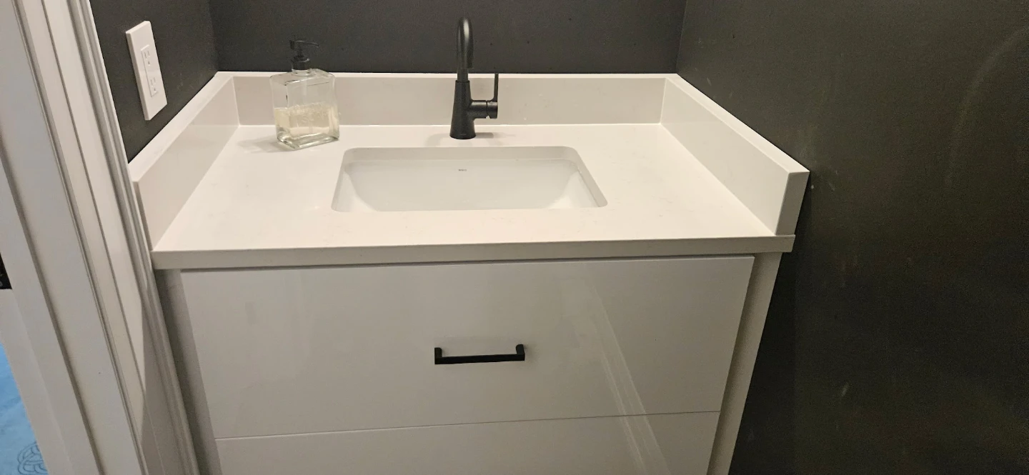 Bathroom Vanity, Shower Fixtures, and Toilet Set - photo 2