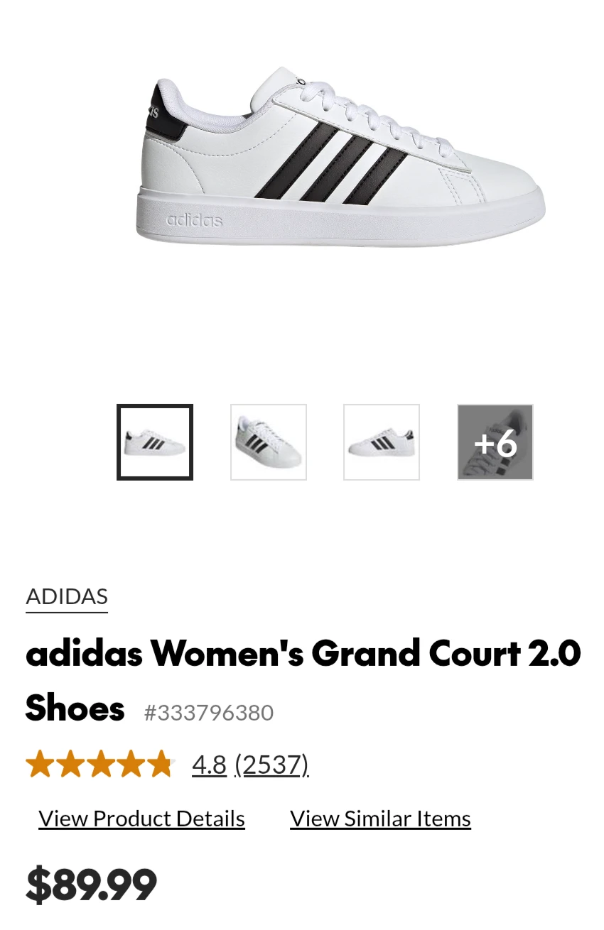 Women's Adidas Court Shoes - Size 7.5 US - photo 5