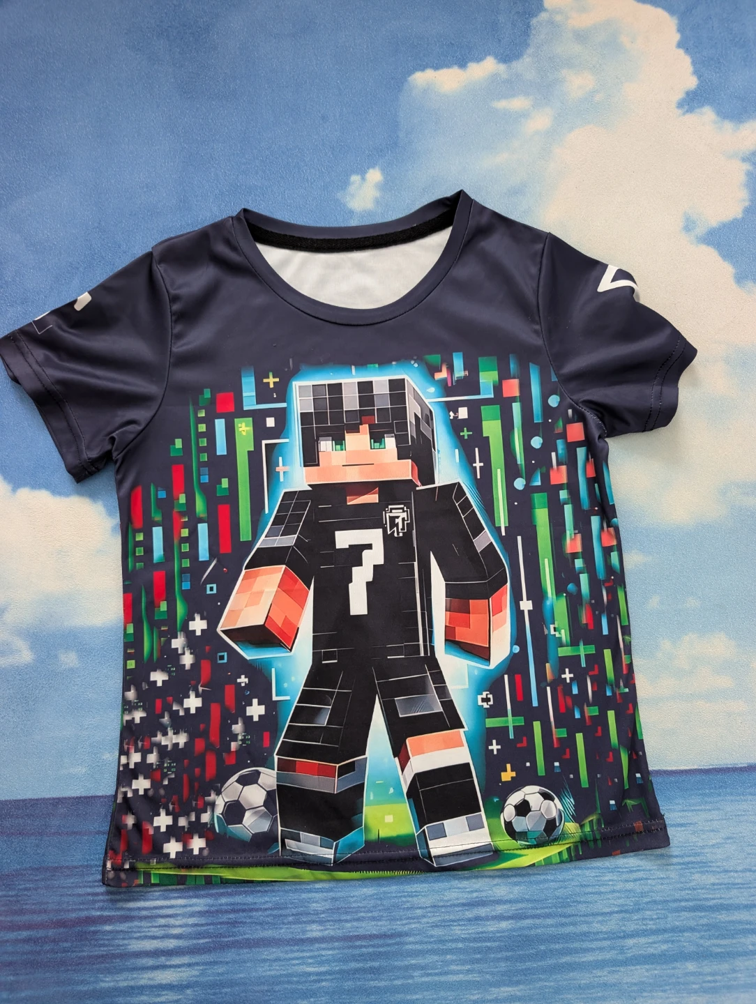 7-8Y Minecraft styled soft T-Shirt