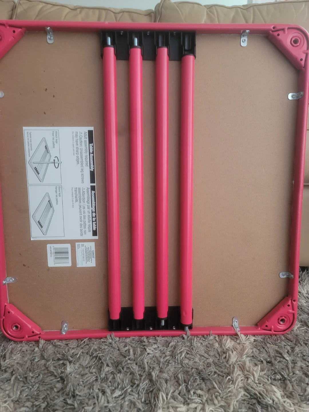 Kids Table and 2 No Pinch folding Chairs Set - flat storage - photo 2
