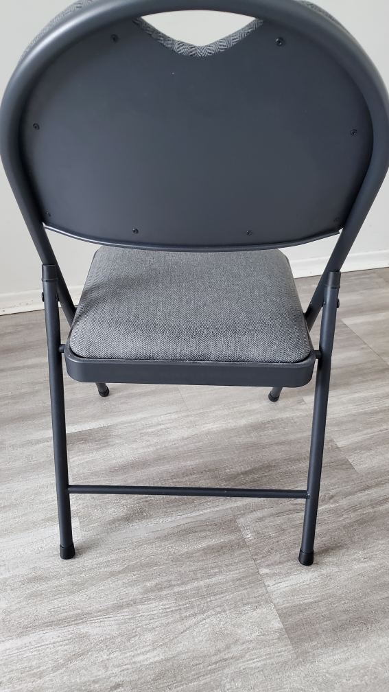 2 Grey Folding Chairs - photo 2