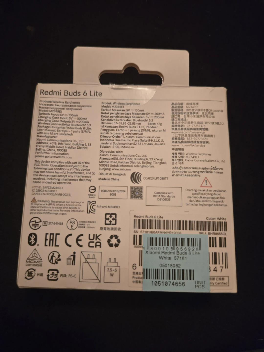 Redmi Buds 6 Lite - White - photo 2