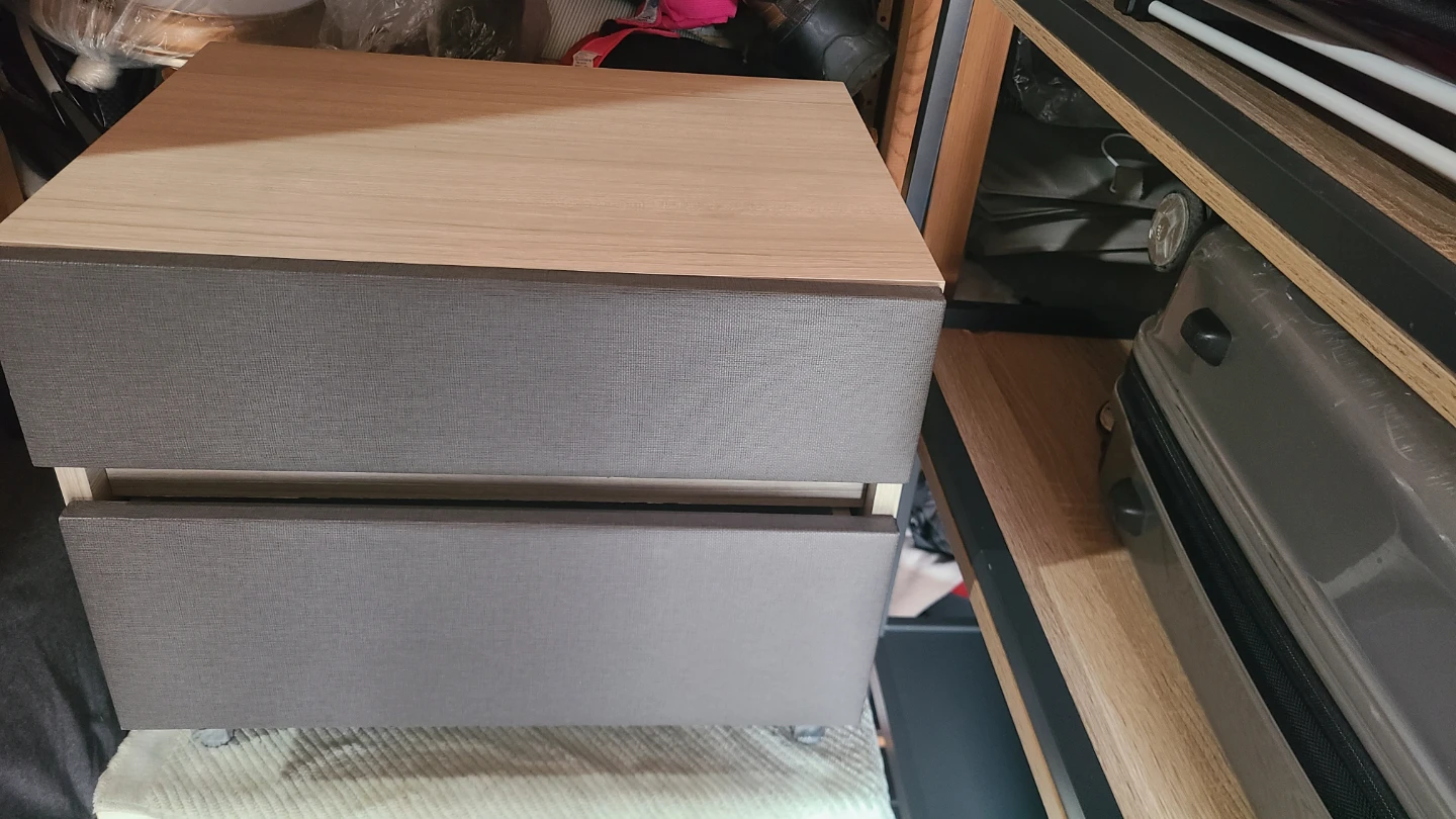2-Drawer Bedside Table - Gray - photo 3